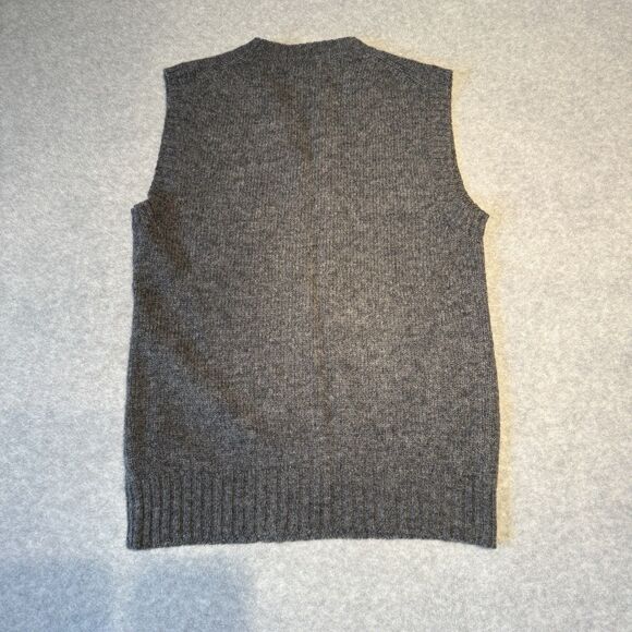 Kenneth Roberts Wool Vest Mens Small Gray Sleeveless Jumper Sweater Vneck - Picture 2 of 7